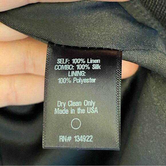 Emerson Fry long one button Linen Silk Wingtip dinner jacket Blazer suit Black 2 - Picture 6 of 9